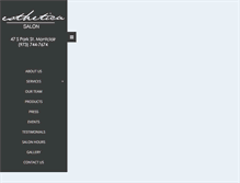Tablet Screenshot of estheticasalon.com